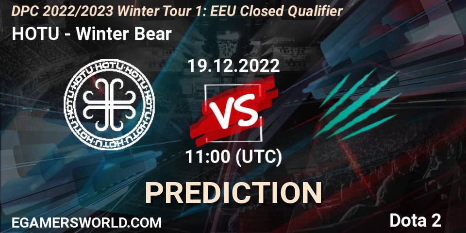 HOTU - Winter Bear: ennuste. 19.12.2022 at 10:09, Dota 2, DPC 2022/2023 Winter Tour 1: EEU Closed Qualifier