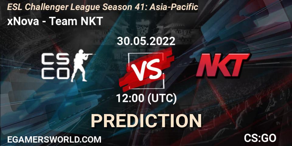xNova - Team NKT: ennuste. 30.05.2022 at 12:00, Counter-Strike (CS2), ESL Challenger League Season 41: Asia-Pacific