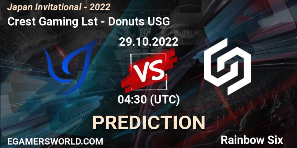 Crest Gaming Lst - Donuts USG: ennuste. 29.10.2022 at 04:30, Rainbow Six, Japan Invitational - 2022