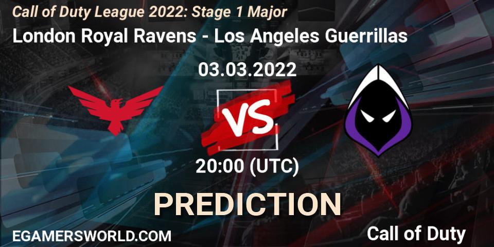 London Royal Ravens - Los Angeles Guerrillas: ennuste. 03.03.2022 at 20:00, Call of Duty, Call of Duty League 2022: Stage 1 Major