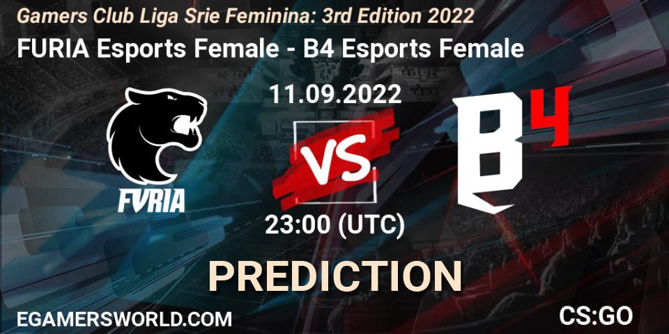 FURIA Esports Female - B4 Esports Female: ennuste. 11.09.2022 at 23:00, Counter-Strike (CS2), Gamers Club Liga Série Feminina: 3rd Edition 2022