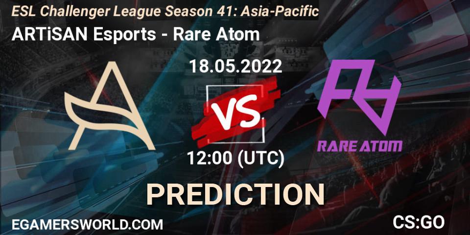 ARTiSAN Esports - Rare Atom: ennuste. 18.05.2022 at 12:00, Counter-Strike (CS2), ESL Challenger League Season 41: Asia-Pacific