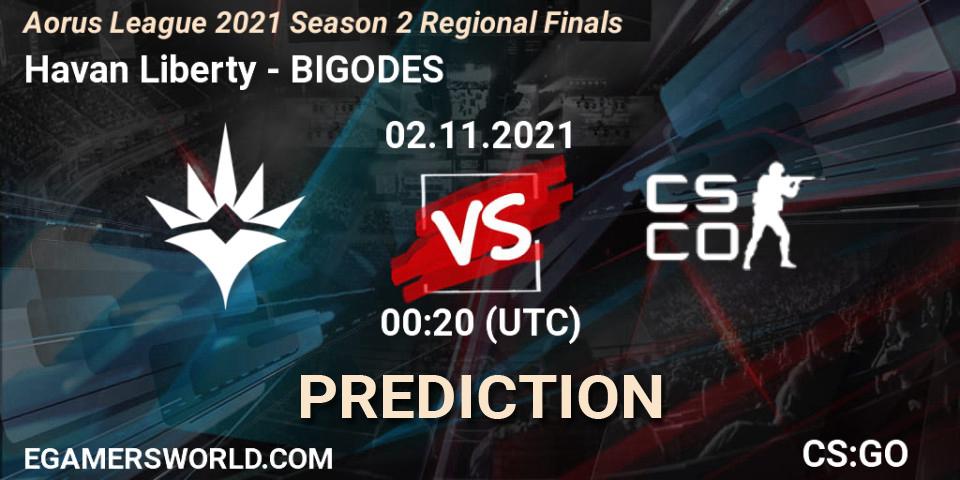 Havan Liberty - BIGODES: ennuste. 02.11.2021 at 00:10, Counter-Strike (CS2), Aorus League 2021 Season 2 Regional Finals