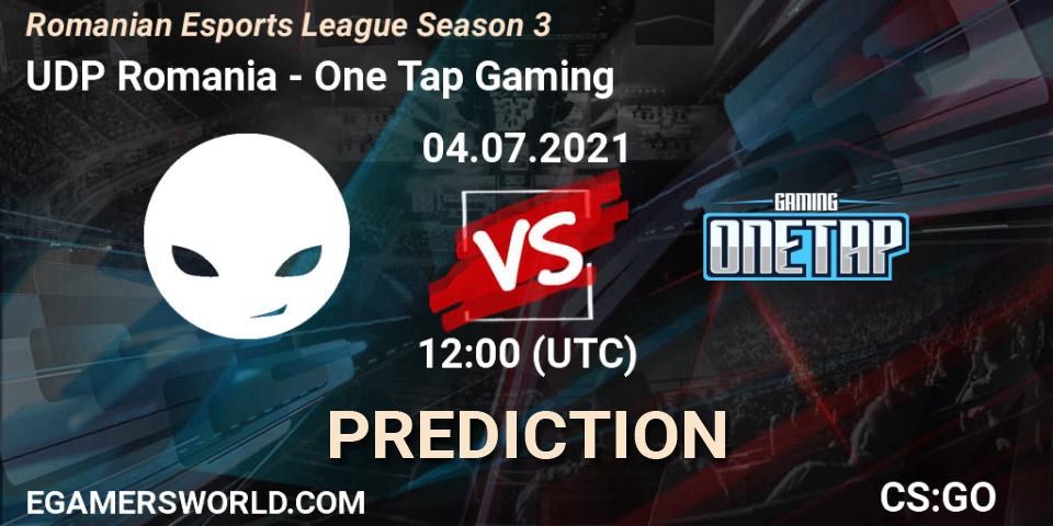 UDP Romania - One Tap Gaming: ennuste. 04.07.2021 at 12:25, Counter-Strike (CS2), Romanian Esports League Season 3