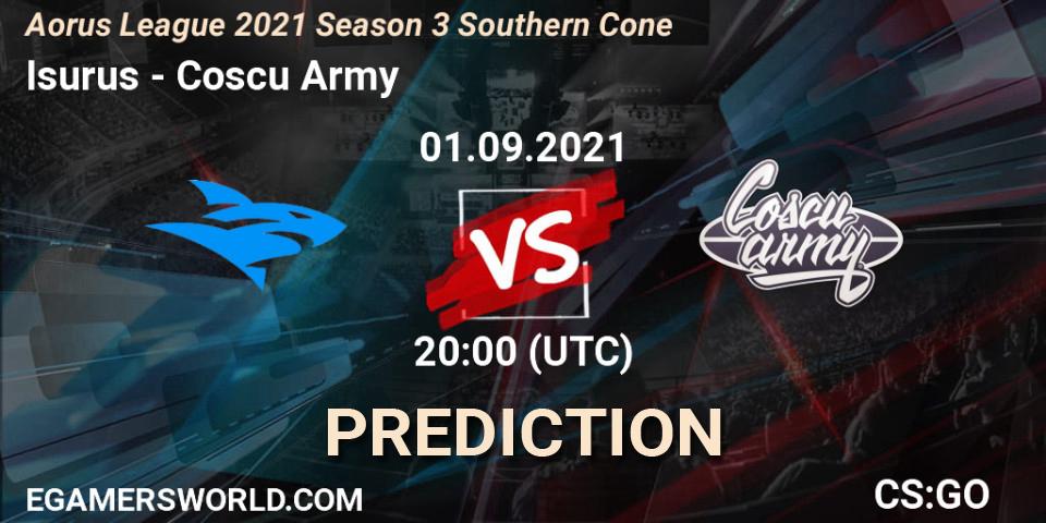 Isurus - Coscu Army: ennuste. 01.09.2021 at 20:10, Counter-Strike (CS2), Aorus League 2021 Season 3 Southern Cone