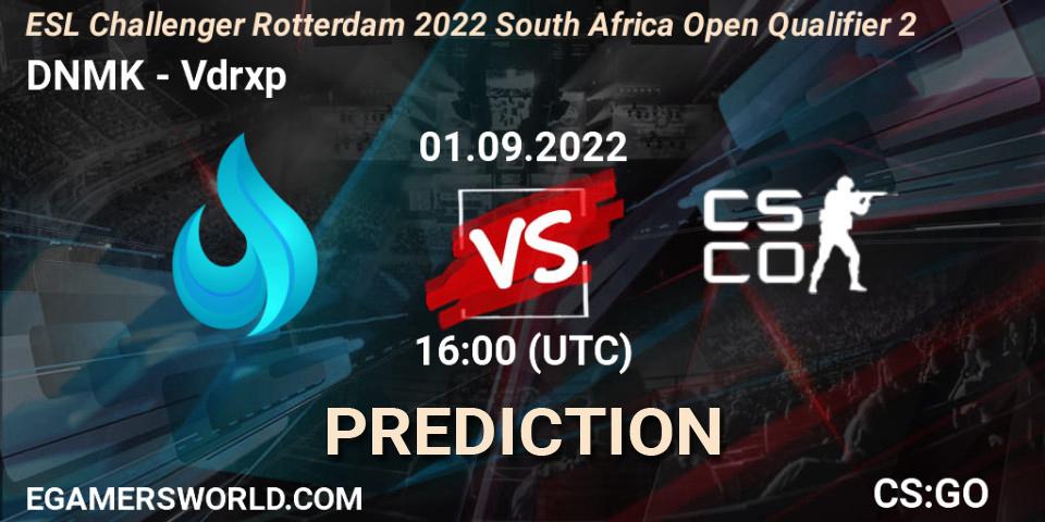 DNMK - Vdrxp Gaming: ennuste. 01.09.2022 at 16:00, Counter-Strike (CS2), ESL Challenger Rotterdam 2022 South Africa Open Qualifier 2