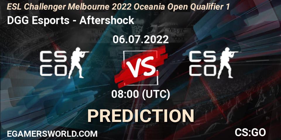 DGG Esports - Aftershock: ennuste. 06.07.2022 at 08:00, Counter-Strike (CS2), ESL Challenger Melbourne 2022 Oceania Open Qualifier 1