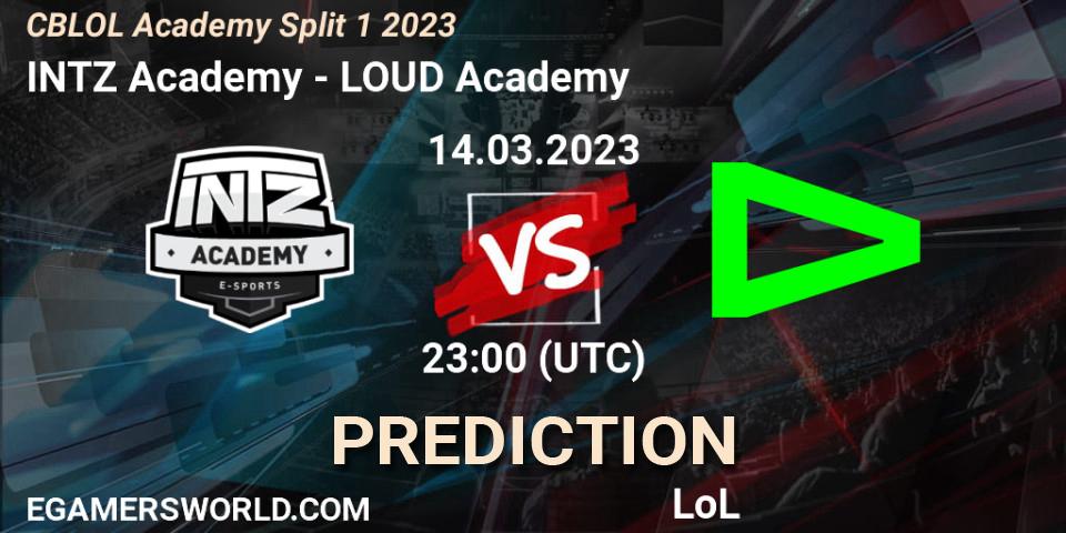 INTZ Academy - LOUD Academy: ennuste. 14.03.2023 at 23:00, LoL, CBLOL Academy Split 1 2023