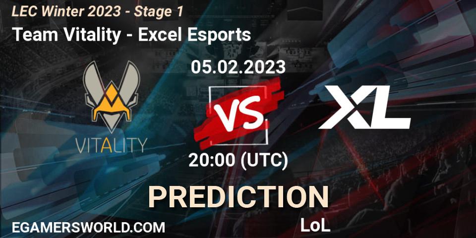 Team Vitality - Excel Esports: ennuste. 06.02.23, LoL, LEC Winter 2023 - Stage 1