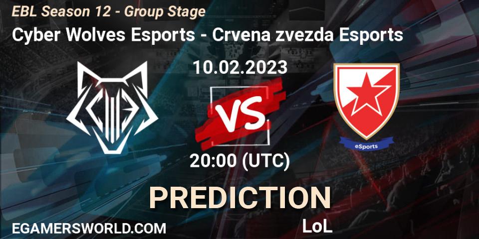 Cyber Wolves Esports - Crvena zvezda Esports: ennuste. 10.02.23, LoL, EBL Season 12 - Group Stage