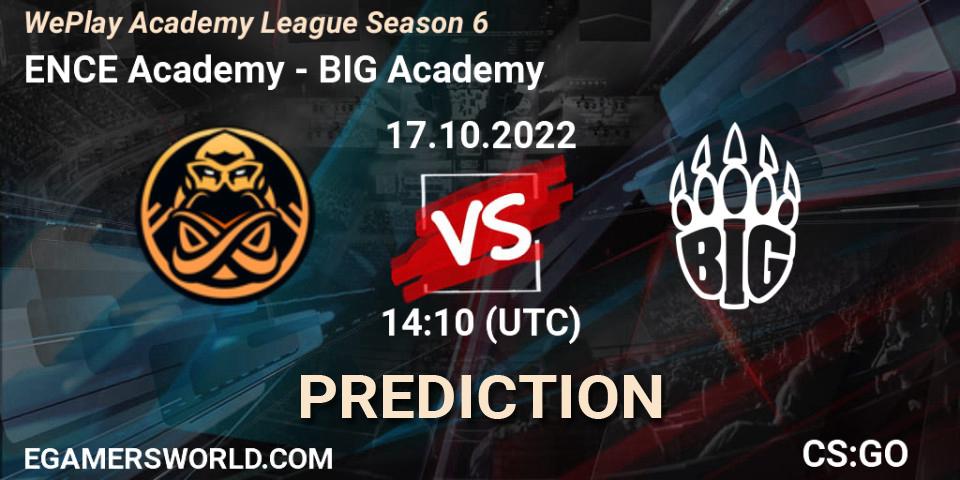 ENCE Academy - BIG Academy: ennuste. 17.10.22, CS2 (CS:GO), WePlay Academy League Season 6