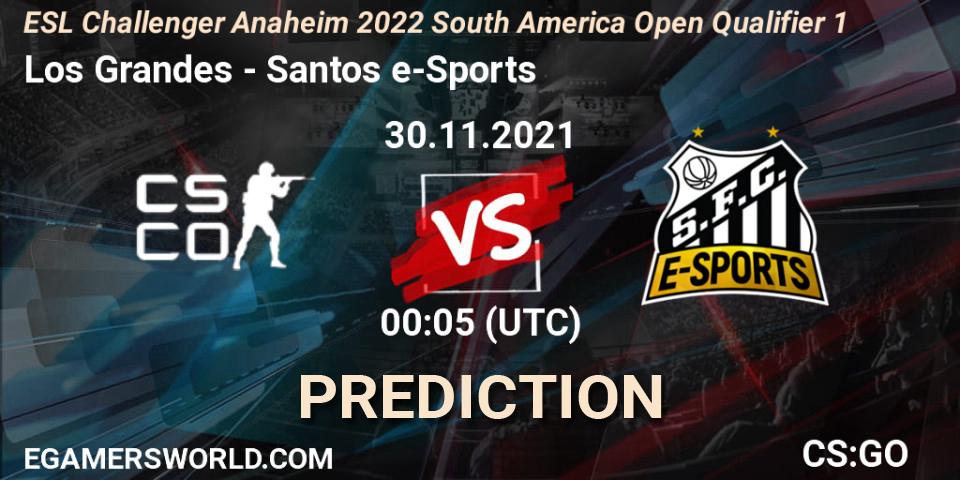 Los Grandes - Santos e-Sports: ennuste. 30.11.21, CS2 (CS:GO), ESL Challenger Anaheim 2022 South America Open Qualifier 1