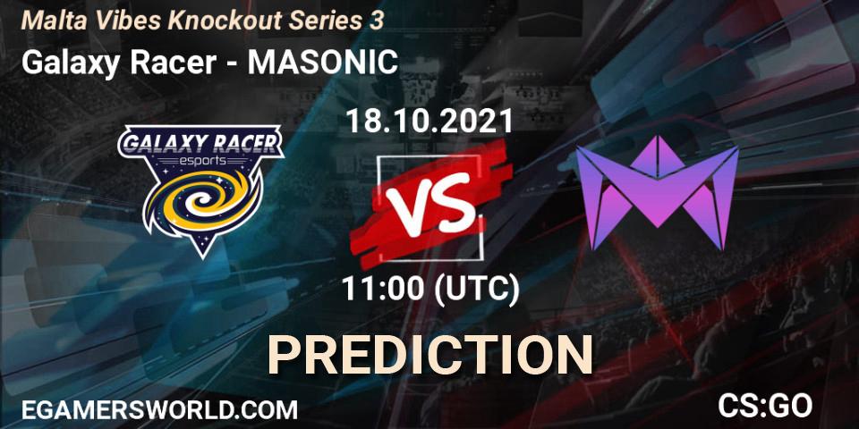 Galaxy Racer - MASONIC: ennuste. 18.10.2021 at 11:00, Counter-Strike (CS2), Malta Vibes Knockout Series 3