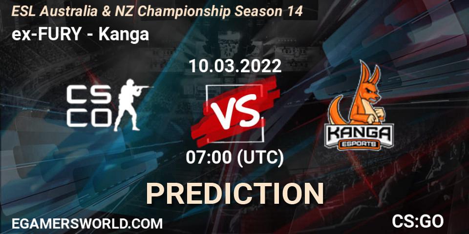 ex-FURY - Kanga: ennuste. 10.03.2022 at 07:00, Counter-Strike (CS2), ESL ANZ Champs Season 14