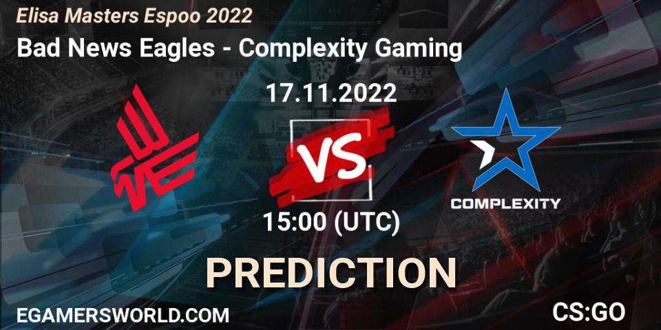 Bad News Eagles - Complexity Gaming: ennuste. 17.11.22, CS2 (CS:GO), Elisa Masters Espoo 2022