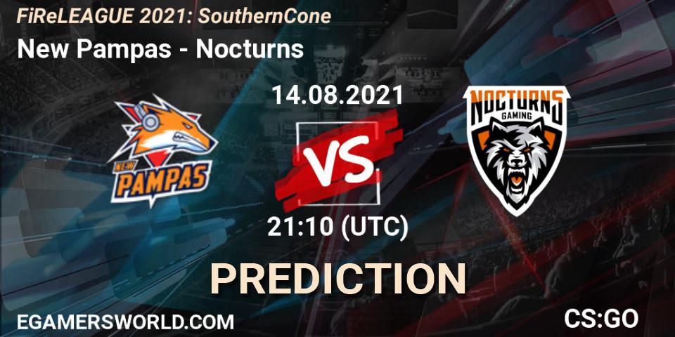 New Pampas - Nocturns: ennuste. 14.08.2021 at 21:10, Counter-Strike (CS2), FiReLEAGUE 2021: Southern Cone