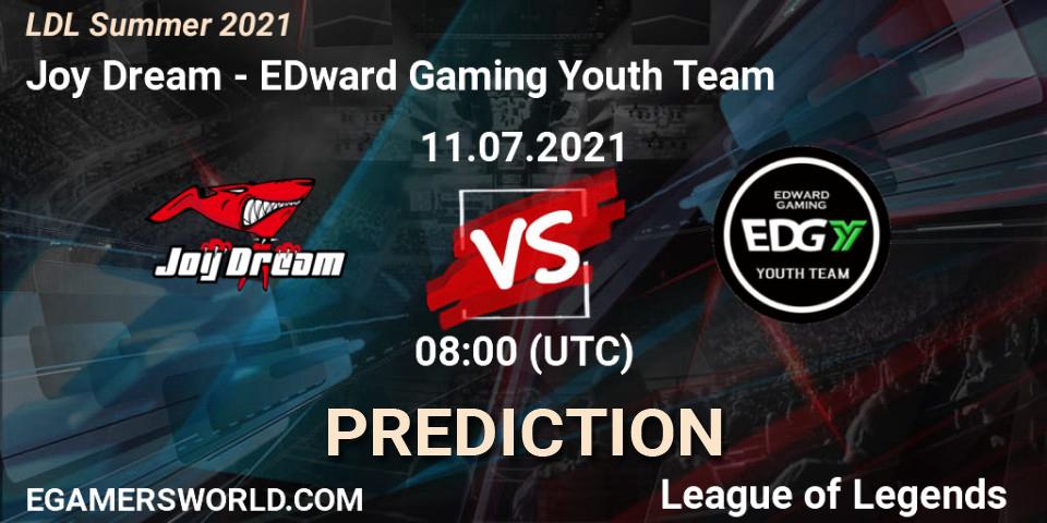 Joy Dream - EDward Gaming Youth Team: ennuste. 11.07.2021 at 08:00, LoL, LDL Summer 2021