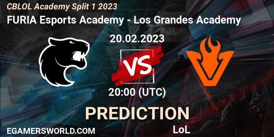 FURIA Esports Academy - Los Grandes Academy: ennuste. 20.02.2023 at 20:00, LoL, CBLOL Academy Split 1 2023