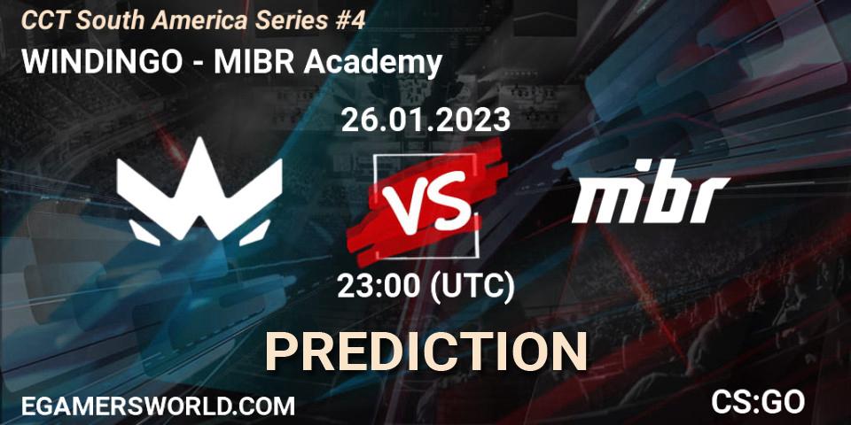 WINDINGO - MIBR Academy: ennuste. 26.01.2023 at 23:00, Counter-Strike (CS2), CCT South America Series #4