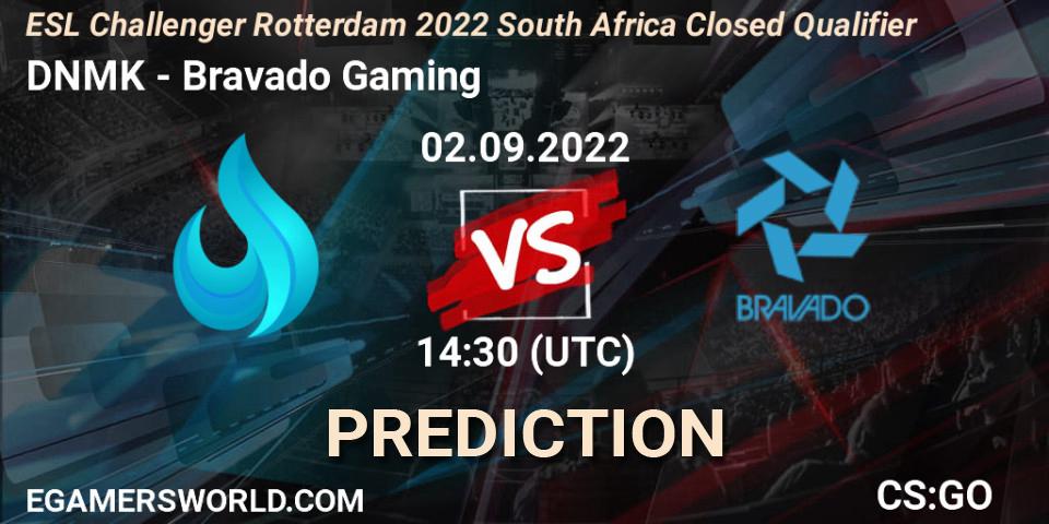 DNMK - Bravado Gaming: ennuste. 02.09.2022 at 14:30, Counter-Strike (CS2), ESL Challenger Rotterdam 2022 South Africa Closed Qualifier