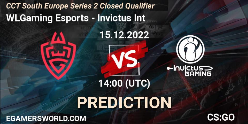 WLGaming Esports - Invictus Int: ennuste. 15.12.2022 at 14:00, Counter-Strike (CS2), CCT South Europe Series 2 Closed Qualifier