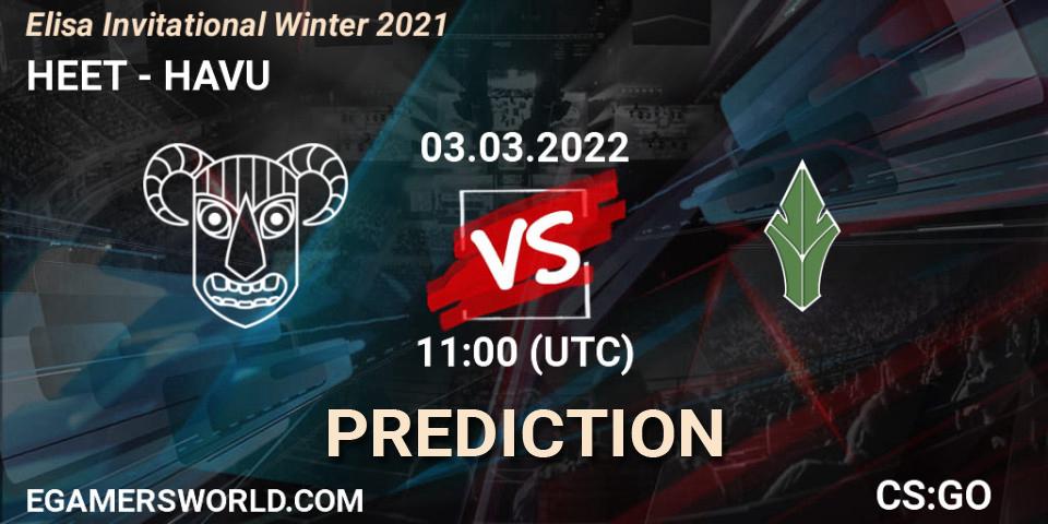 HEET - HAVU: ennuste. 03.03.2022 at 11:00, Counter-Strike (CS2), Elisa Invitational Winter 2021