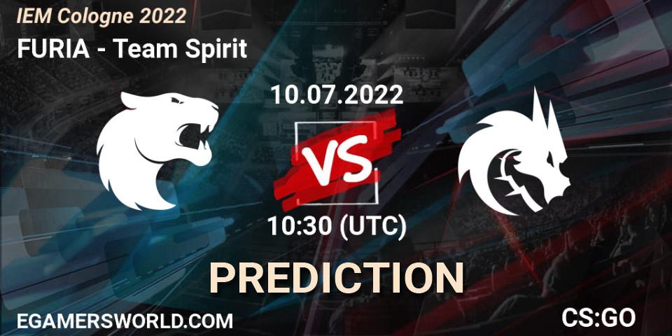 FURIA - Team Spirit: ennuste. 10.07.2022 at 10:30, Counter-Strike (CS2), IEM Cologne 2022