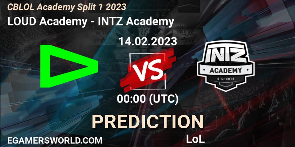 LOUD Academy - INTZ Academy: ennuste. 14.02.2023 at 00:00, LoL, CBLOL Academy Split 1 2023