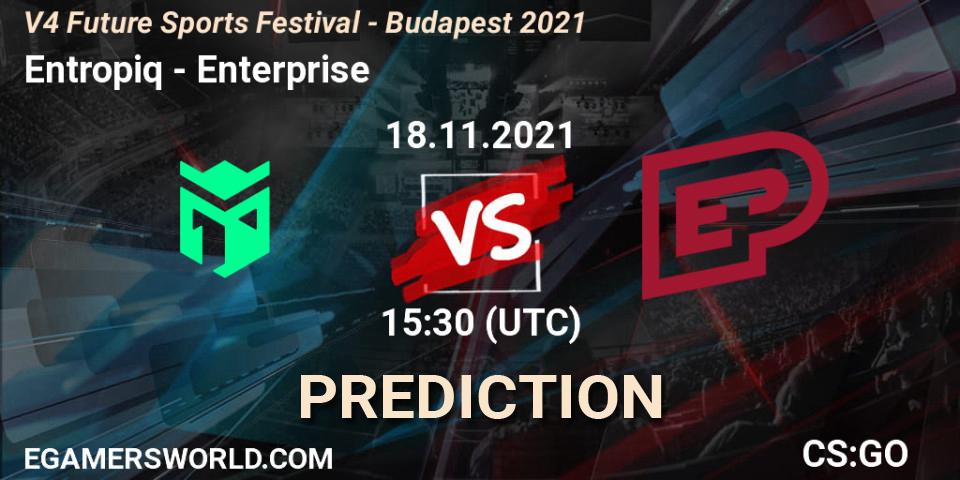 Entropiq - Enterprise: ennuste. 18.11.2021 at 15:30, Counter-Strike (CS2), V4 Future Sports Festival - Budapest 2021