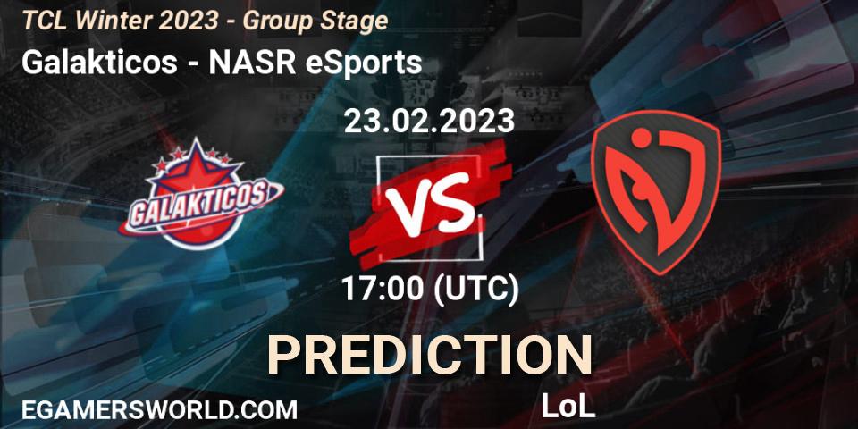 Galakticos - NASR eSports: ennuste. 05.03.2023 at 17:00, LoL, TCL Winter 2023 - Group Stage