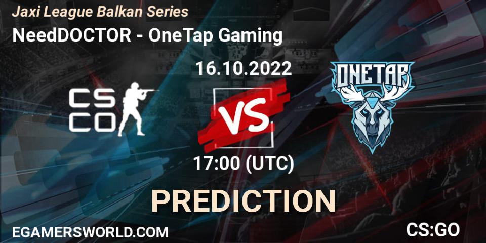 NeedDOCTOR - OneTap Gaming: ennuste. 16.10.2022 at 17:50, Counter-Strike (CS2), Jaxi League Balkan Series