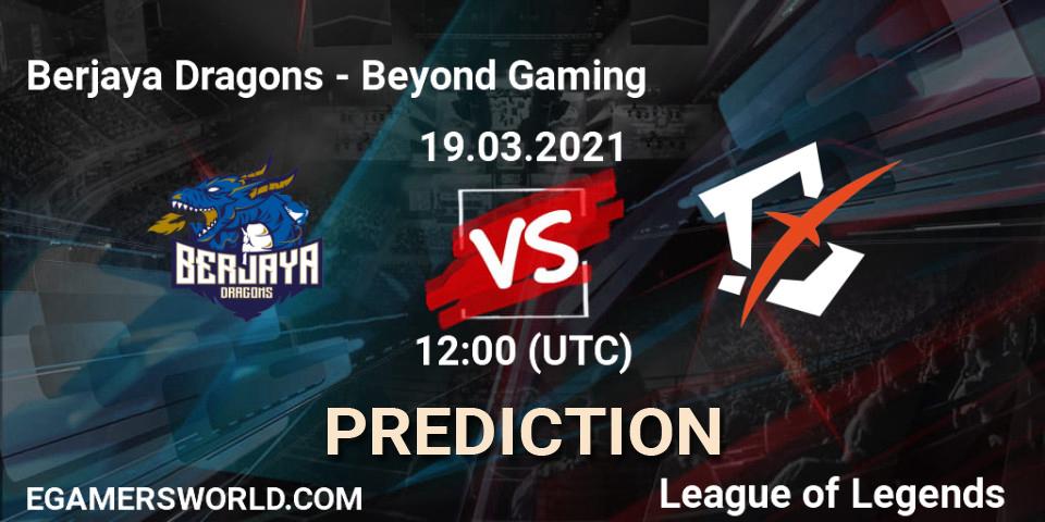 Berjaya Dragons - Beyond Gaming: ennuste. 19.03.2021 at 12:00, LoL, PCS Spring 2021 - Group Stage