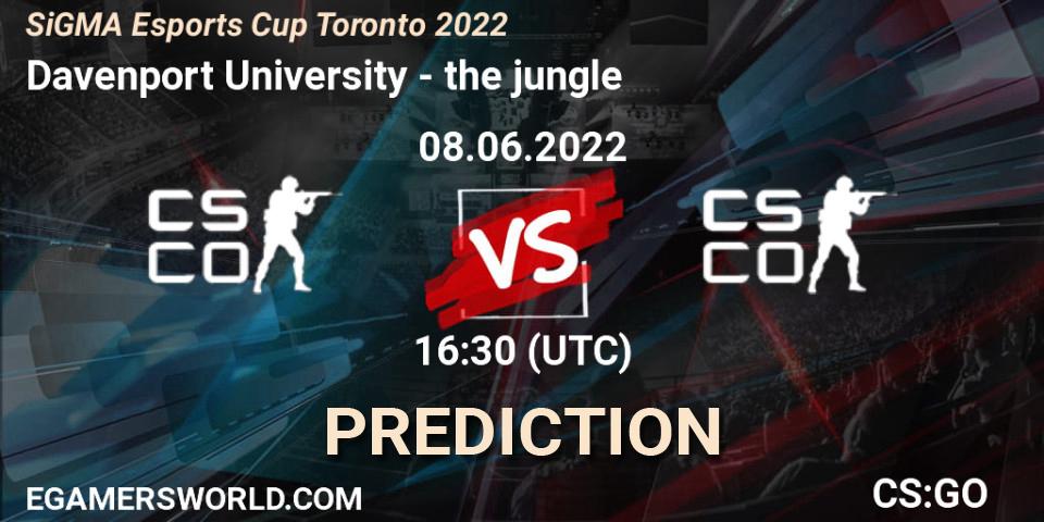 Davenport University - the jungle: ennuste. 08.06.2022 at 16:30, Counter-Strike (CS2), SiGMA Esports Cup Toronto 2022