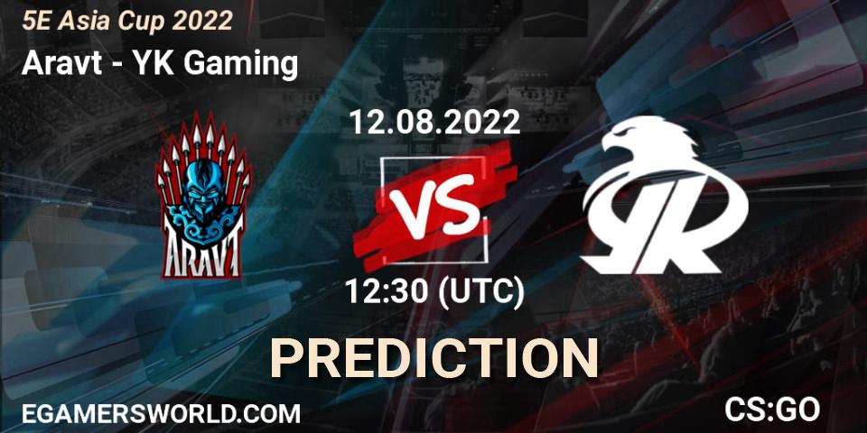 Aravt - YK Gaming: ennuste. 12.08.2022 at 12:30, Counter-Strike (CS2), 5E Asia Cup 2022