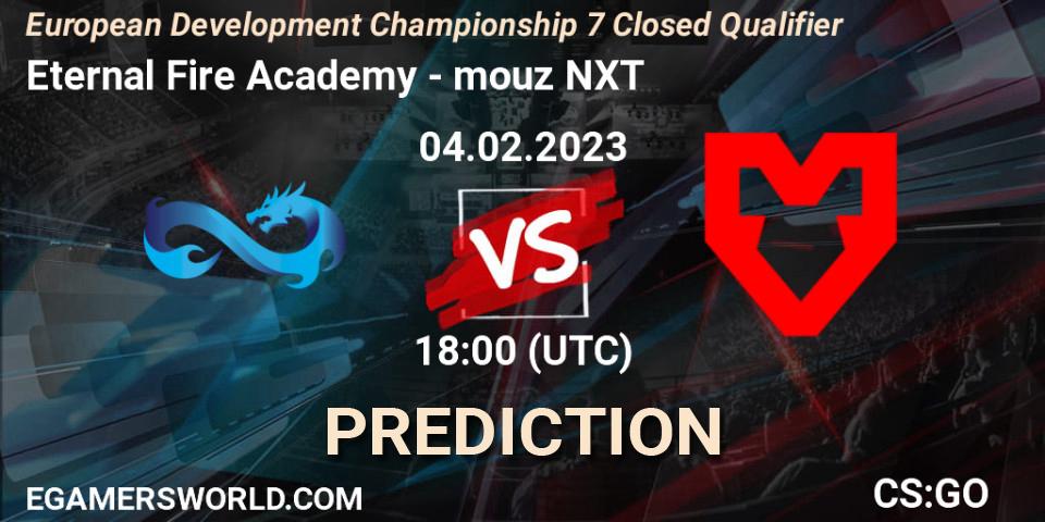 Eternal Fire Academy - mouz NXT: ennuste. 04.02.23, CS2 (CS:GO), European Development Championship 7 Closed Qualifier