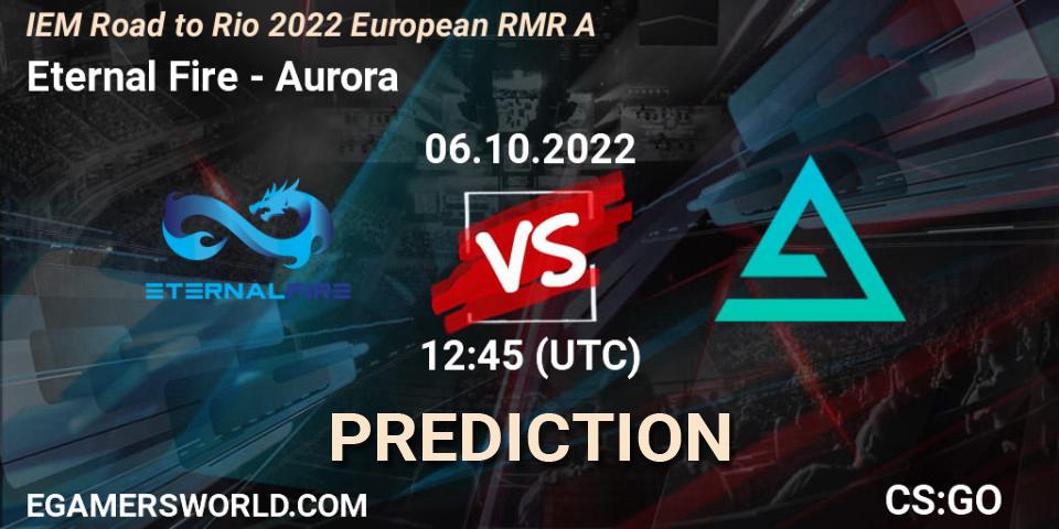 Eternal Fire - Aurora: ennuste. 06.10.22, CS2 (CS:GO), IEM Road to Rio 2022 European RMR A