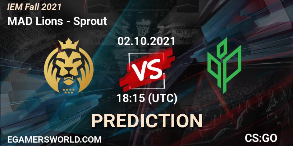MAD Lions - Sprout: ennuste. 02.10.2021 at 18:30, Counter-Strike (CS2), IEM Fall 2021: Europe RMR