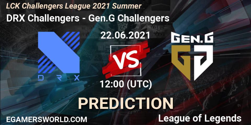 DRX Challengers - Gen.G Challengers: ennuste. 22.06.2021 at 12:20, LoL, LCK Challengers League 2021 Summer