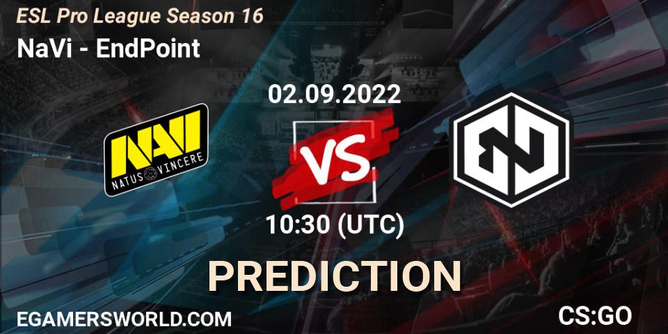 NaVi - EndPoint: ennuste. 02.09.2022 at 10:30, Counter-Strike (CS2), ESL Pro League Season 16