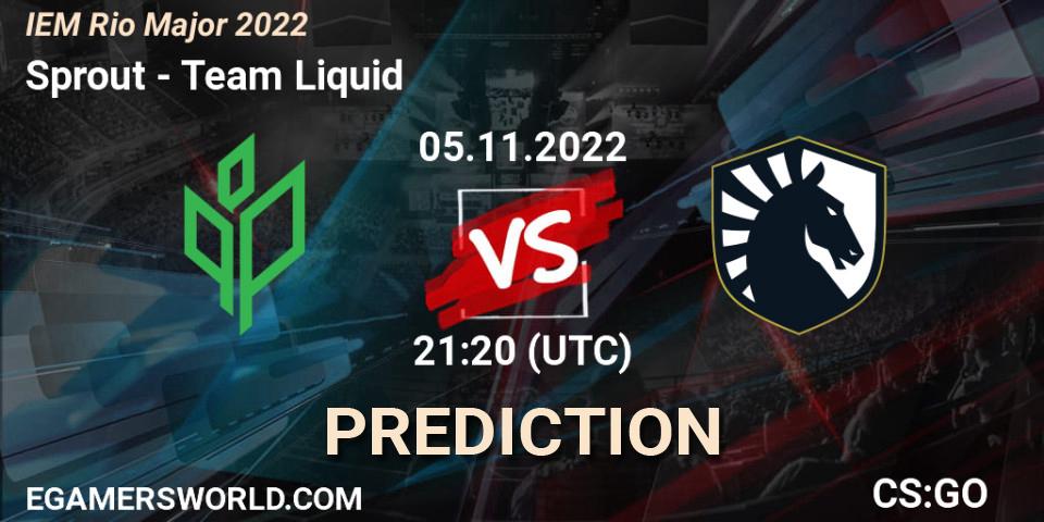 Sprout - Team Liquid: ennuste. 05.11.2022 at 21:35, Counter-Strike (CS2), IEM Rio Major 2022