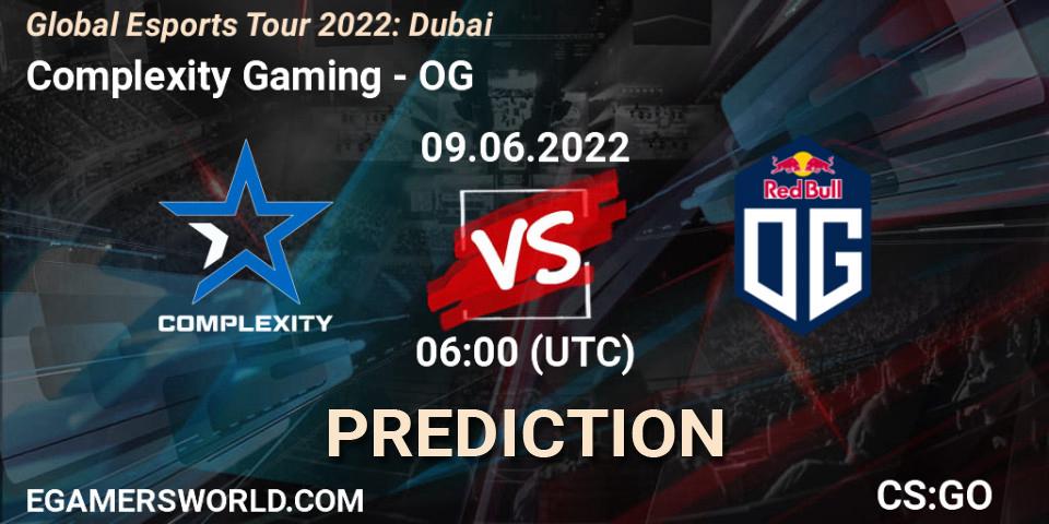 Complexity Gaming - OG: ennuste. 09.06.2022 at 06:00, Counter-Strike (CS2), Global Esports Tour 2022: Dubai