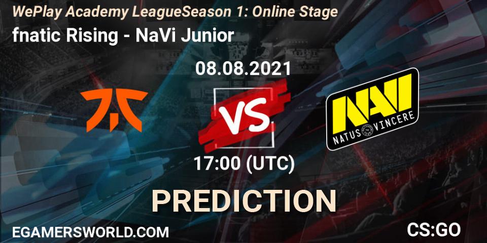 fnatic Rising - NaVi Junior: ennuste. 08.08.2021 at 17:00, Counter-Strike (CS2), WePlay Academy League Season 1: Online Stage