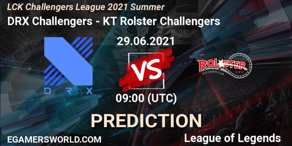 DRX Challengers - KT Rolster Challengers: ennuste. 29.06.2021 at 09:00, LoL, LCK Challengers League 2021 Summer