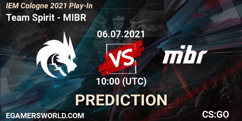 Team Spirit - MIBR: ennuste. 06.07.2021 at 10:00, Counter-Strike (CS2), IEM Cologne 2021 Play-In