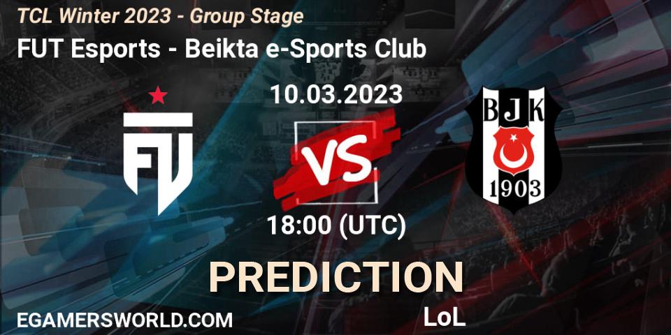 FUT Esports - Beşiktaş e-Sports Club: ennuste. 17.03.2023 at 18:00, LoL, TCL Winter 2023 - Group Stage