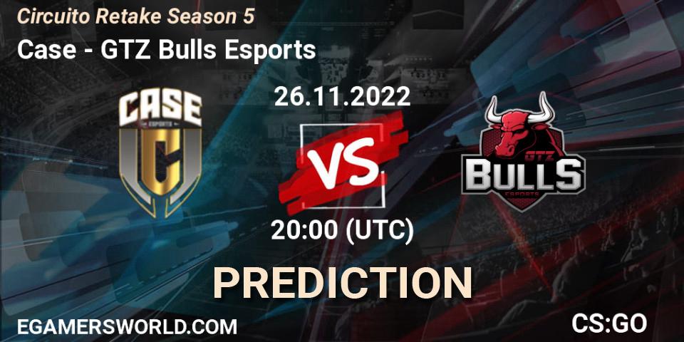 Case - GTZ Bulls Esports: ennuste. 26.11.22, CS2 (CS:GO), Circuito Retake Season 5