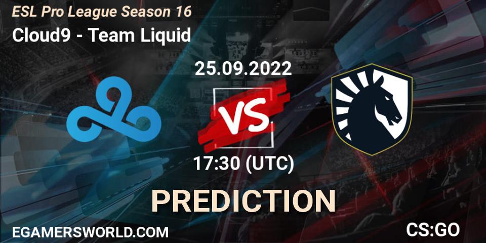 Cloud9 - Team Liquid: ennuste. 25.09.22, CS2 (CS:GO), ESL Pro League Season 16