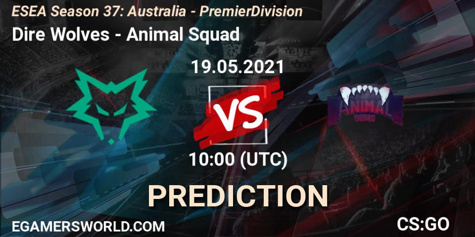 Dire Wolves - Animal Squad: ennuste. 19.05.2021 at 10:00, Counter-Strike (CS2), ESEA Season 37: Australia - Premier Division