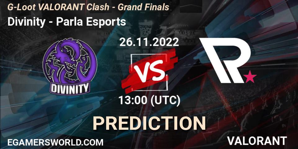 Divinity - Parla Esports: ennuste. 26.11.22, VALORANT, G-Loot VALORANT Clash - Grand Finals
