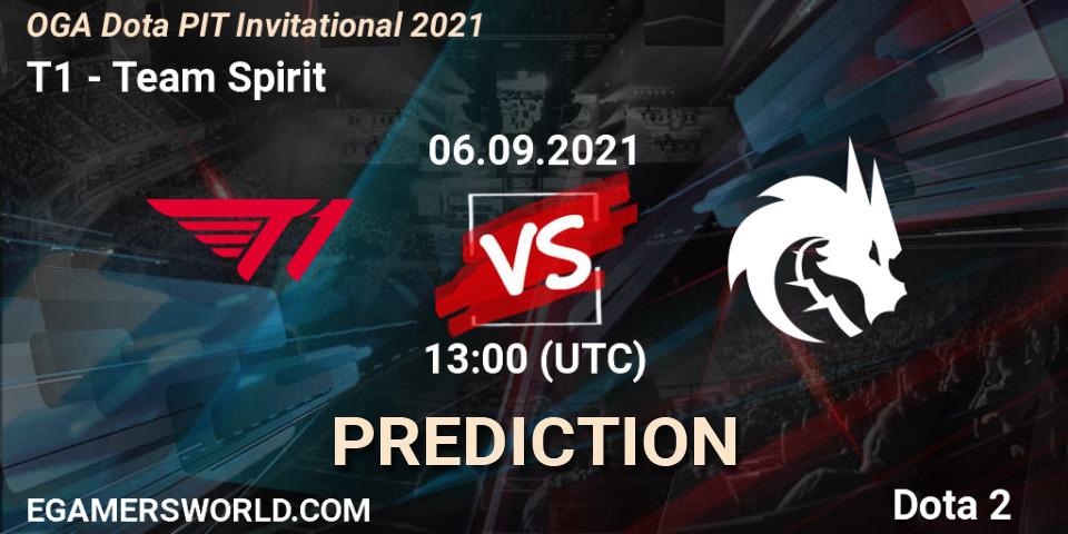 T1 - Team Spirit: ennuste. 06.09.2021 at 13:37, Dota 2, OGA Dota PIT Invitational 2021